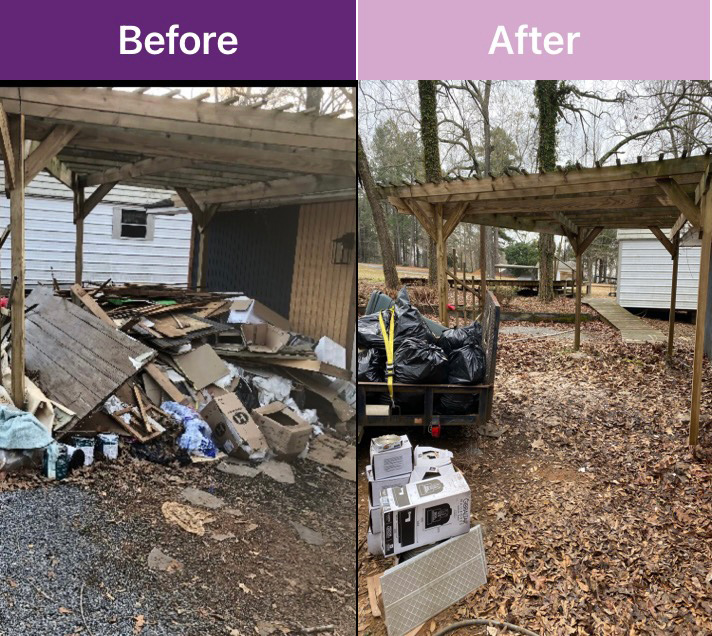 before after junk pickup