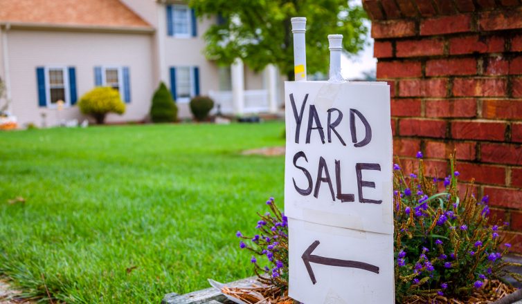 garage cleanout for yard sale